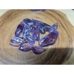 11Pcs Raw Natural Purple Amethyst Quartz Crystal Tumbled Healing Brazil .44lbs